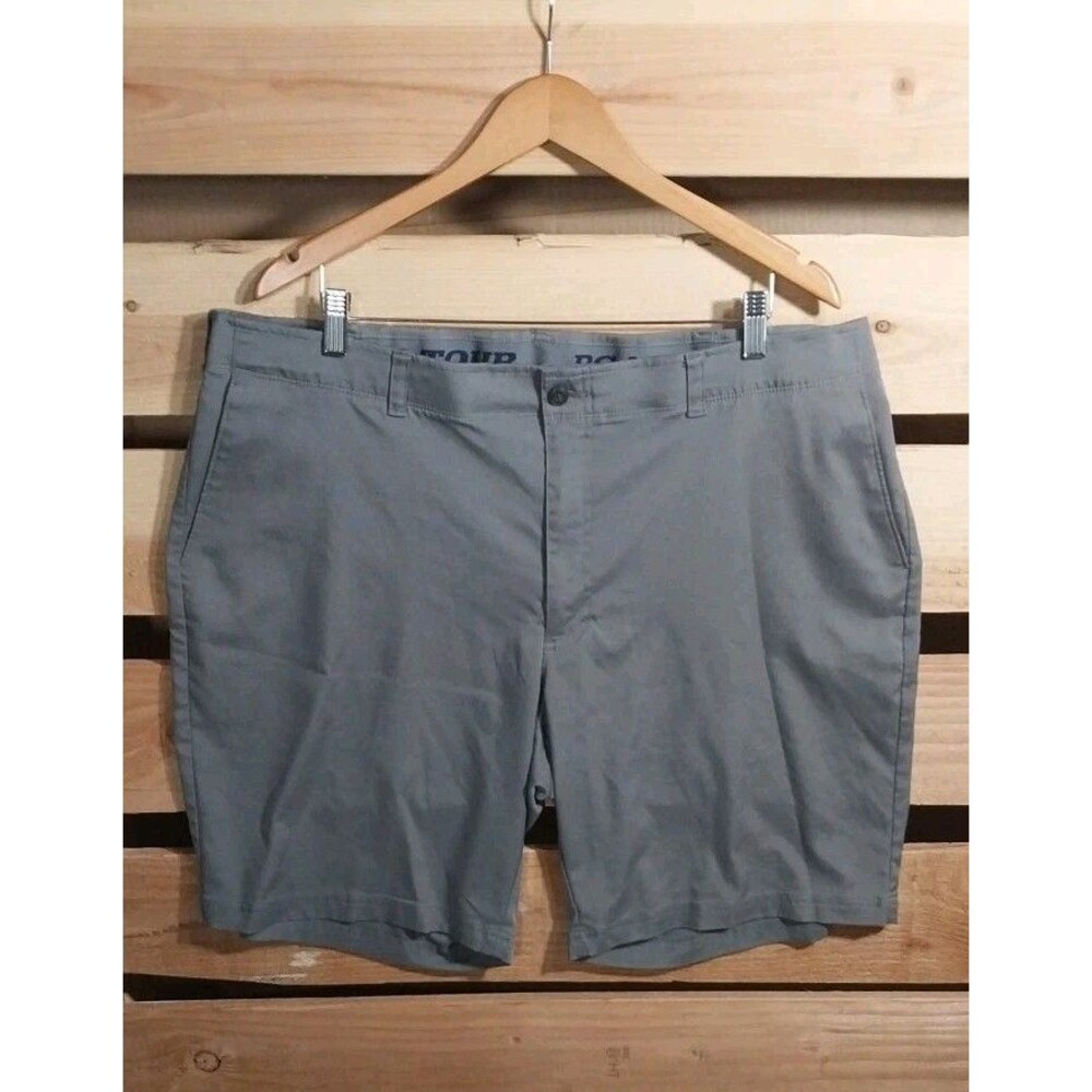 PGA Tour Mens Golf Shorts Size 42 Gray Pockets Flat Front Twill Lightweight EUC